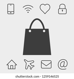 bag shopping vector icon