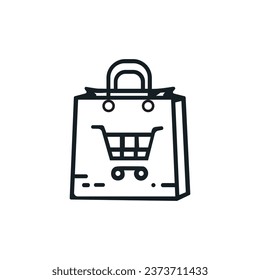 bag for shopping (vector icon)