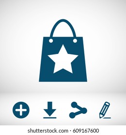 bag shopping vector icon
