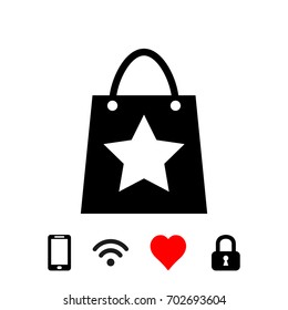 bag shopping vector icon