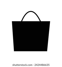 Icono de vector de compras. Bolso de compras vector en estilo plano sobre fondo blanco. Ilustración vectorial. Archivo Eps 255.