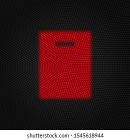 Bag, shopping vector Light red color retro style vector icon