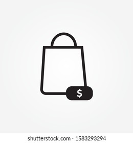 bag shopping vector sign icon design