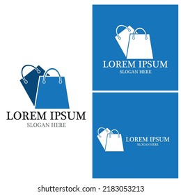 Bag shopping,online shop vector template
