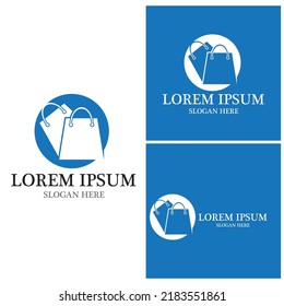 Bag shopping,online shop vector template
