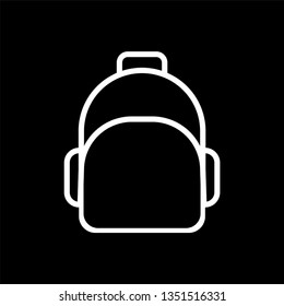 Bag sign icon vector - Backpack sign