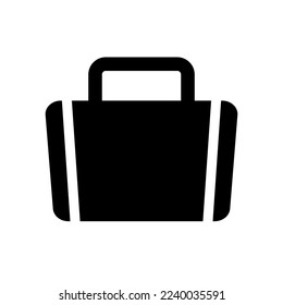 Bag silhouette icon. Commuter bag. Vector.