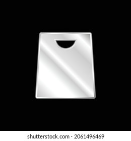 Tasche-Symbol aus silbernem Metall
