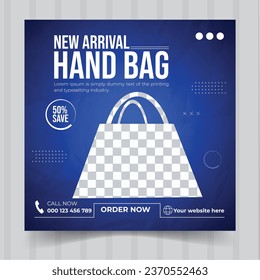 Bag Social Media Post Template. Social Media Post Design. Ecommerce Product Social Media Post Design Template.