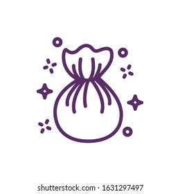 bag with stars splash magic sorcery vector illustration design
