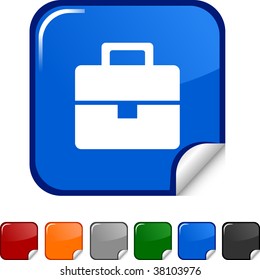 Taschenaufkleber-Symbol. Vektorgrafik.