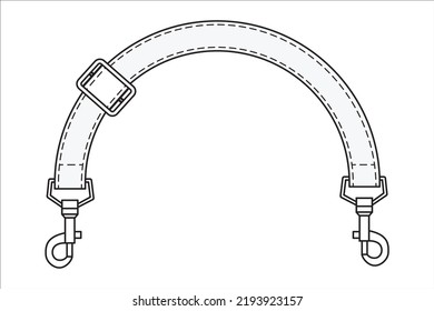 bag strap outlined vector illustration