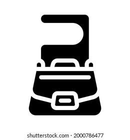 vector de icono de glifo estilista de bolsos. signo estilista de bolsos. símbolo de contorno aislado ilustración negra