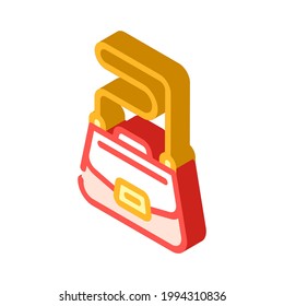 bag stylist isometric icon vector. bag stylist sign. isolated symbol illustration
