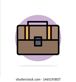 Bag, Suitcase, Case, Handbag Abstract Circle Background Flat color Icon. Vector Icon Template background