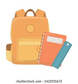 Bag and supplies of school design