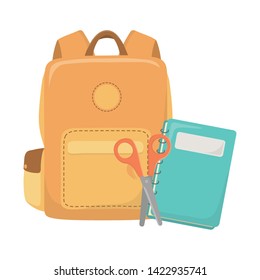Bag and supplies of school design