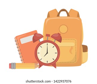 Bag and supplies of school design