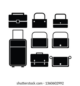 bag symbol icon vector black