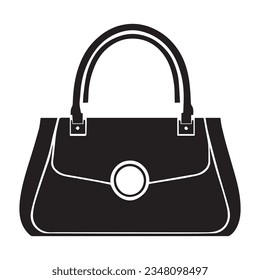 Bag symbol vector logo editable and changeable color handbag