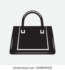 Bag symbol vector logo editable and changeable color handbag