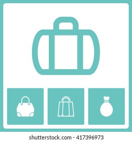 Bag symbol. Web vector graphic. Design collection.