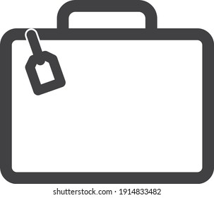 Bag with tag icon vector