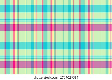 Padrão de verificação de tartan saco, tecido de textura livre sem costura. Comercialização vetor fundo xadrez têxtil na paleta de menta e cores claras.