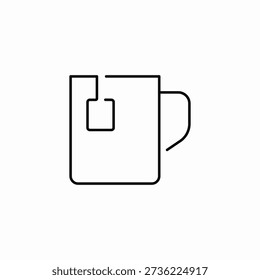 bag tea icon sign vector