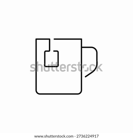bag tea icon sign vector