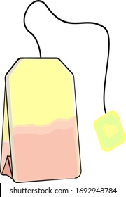 Teebeutel, Illustration, Vektorillustration auf weißem Hintergrund