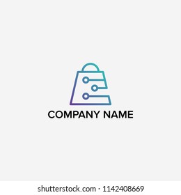 Bag and technology logo design