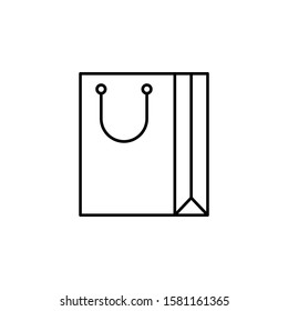 Bag thin line icon on white background. Vector illustration eps10.