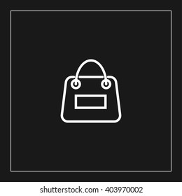 bag thin line icon. vector illustration