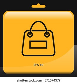 bag thin line icon for web and mobile. flat design style
