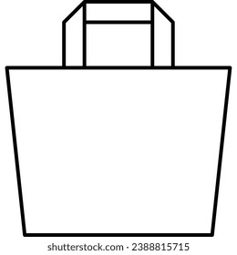 Bag, thin line web icon. Outline icon. Simple vector illustration.