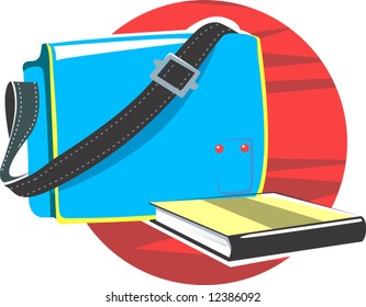  bag and three books	