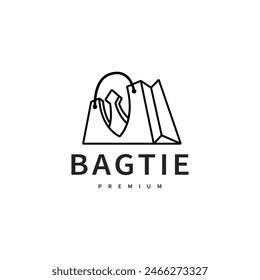 Ilustración vectorial de bolso y corbata para el diseño del logotipo de la carrera laboral 4 