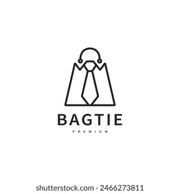 Ilustración vectorial de bolso y corbata para el diseño del logotipo de la carrera laboral 2