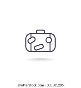 Bag tourist web icon