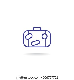 Bag tourist web icon