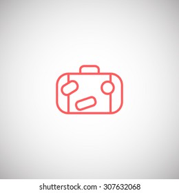 Bag tourist web icon