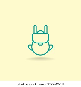 Bag tourist web icon