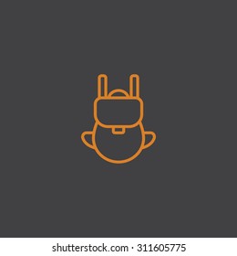 Bag tourist web icon