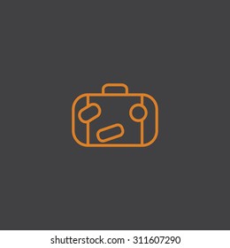 Bag tourist web icon