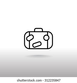 Bag tourist web icon