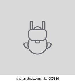Bag tourist web icon