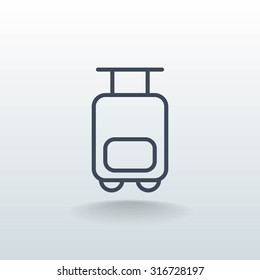 Bag tourist web icon
