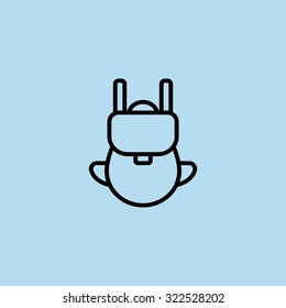 Bag tourist web icon