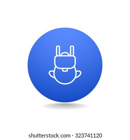 Bag tourist web icon